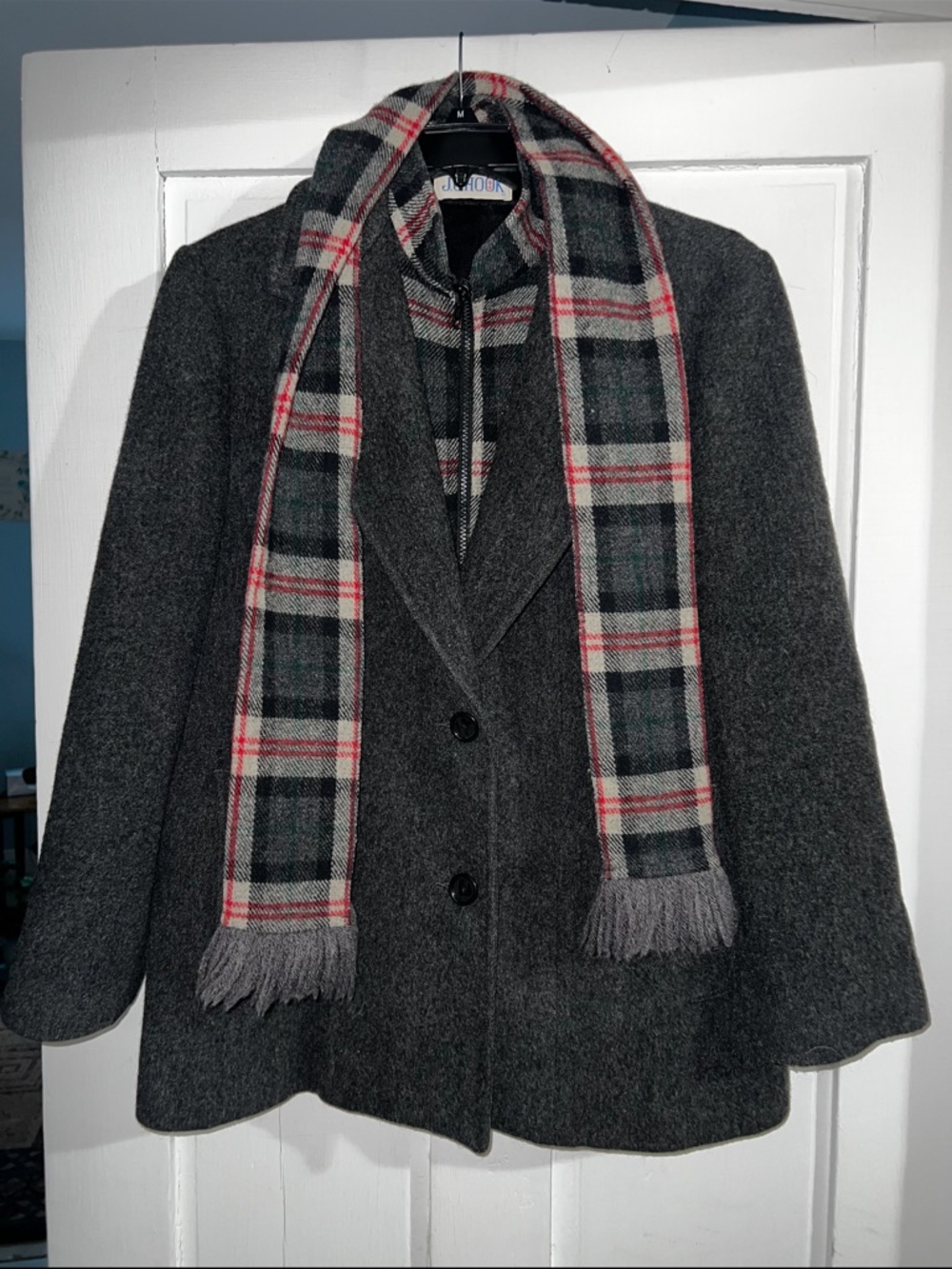 100% Pure Wool Dark Gray Garment - Professional Care Tag
